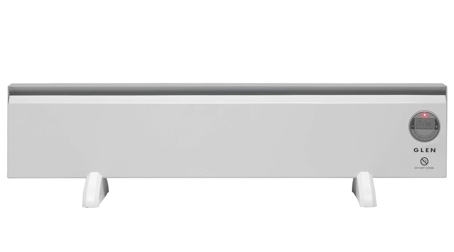 Glen 2150Tie7 Electric Convector Heater, Steel, 500 W, White(Pack of 1)