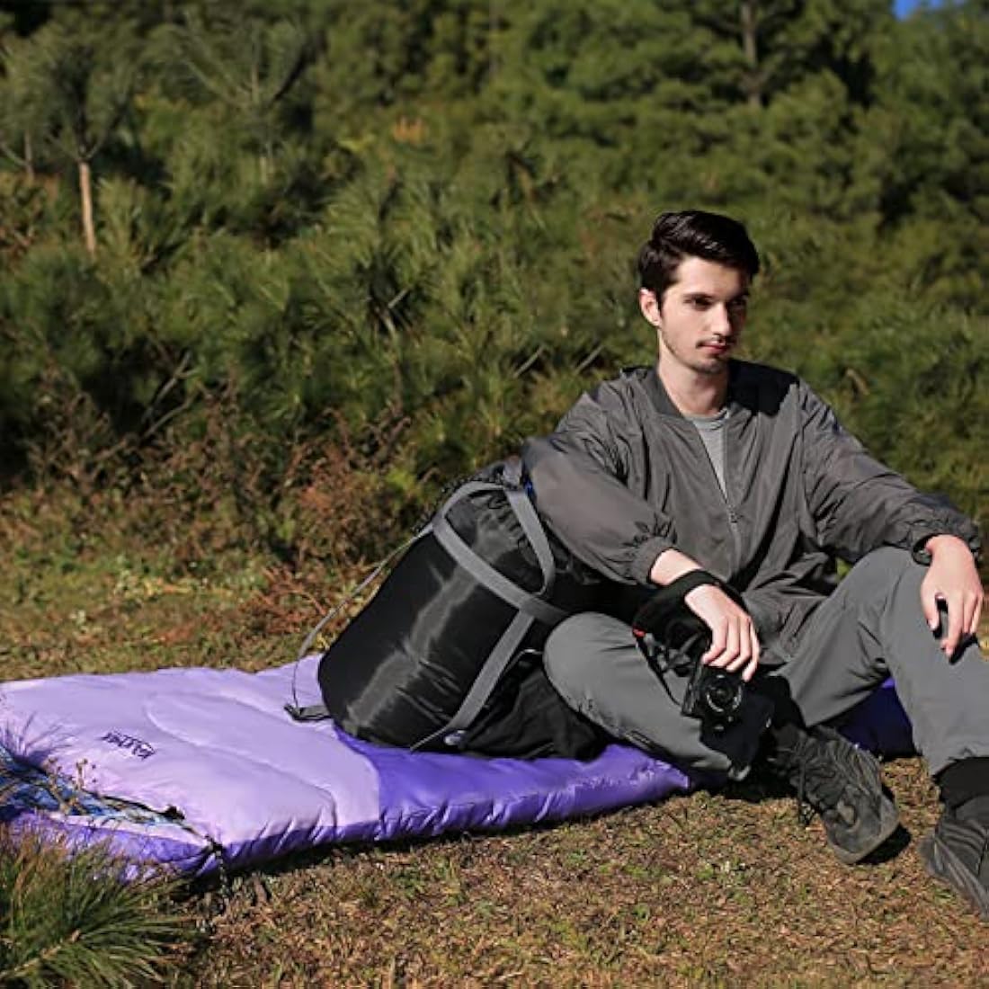 Camping Sleeping Bag, 32 Sleeping Bags for Adults Kids Teens Cold Weather Warm Sleeping Bag Winter for 3-4 Season Camping, Camping Gear Equipment, Traveling, and Outdoors