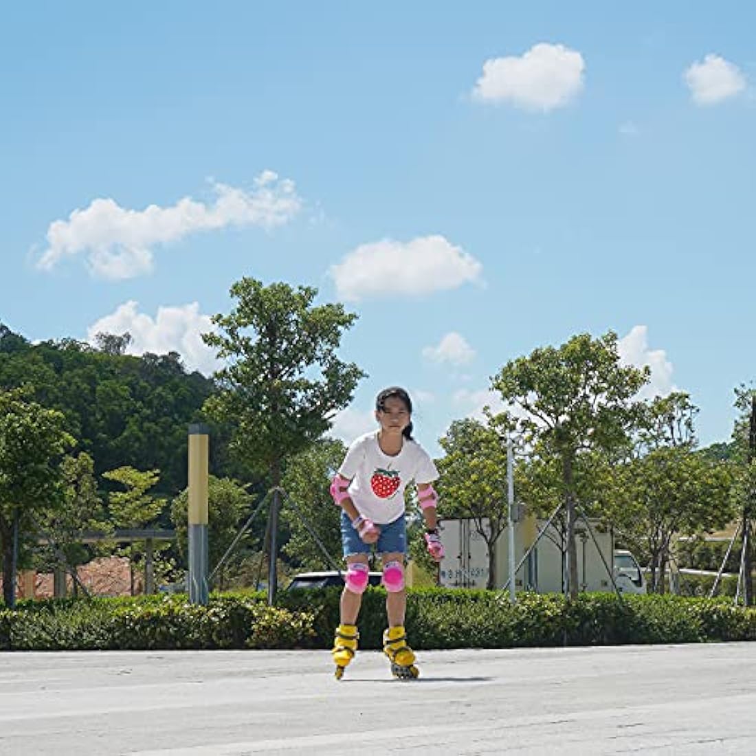 Youth/Kids Knee Pads Elbow Pad Wrist Guards Protective Gear Set for 3-15 Years Child Roller Skates Skateboard Inline Rollerblading Cycling BMX Bike Skating Scooter Riding and Other Outdoor Sports