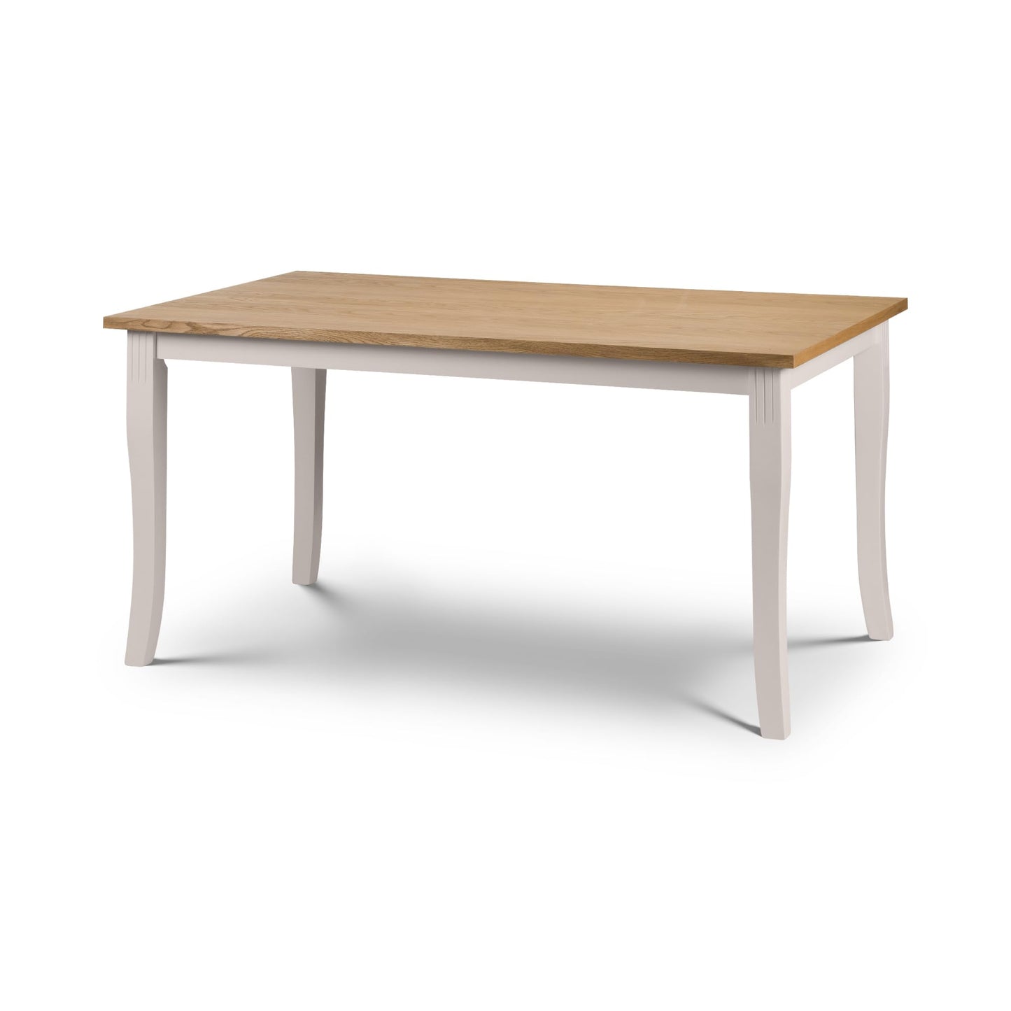 Julian Bowen Davenport Dining Table for 6, Grey/Oak - H75 x W150 x D90cm