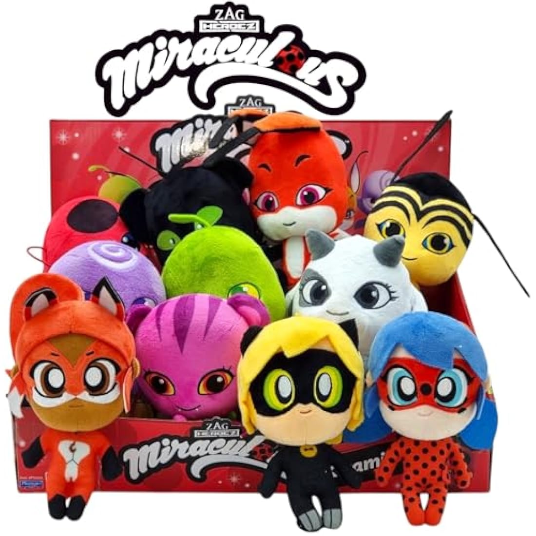 Bandai Miraculous Chibi Carapace Plush Toy From Tales of Ladybug and Cat Noir, 15cm Soft Toy, Super Soft and Cuddly (P50703)