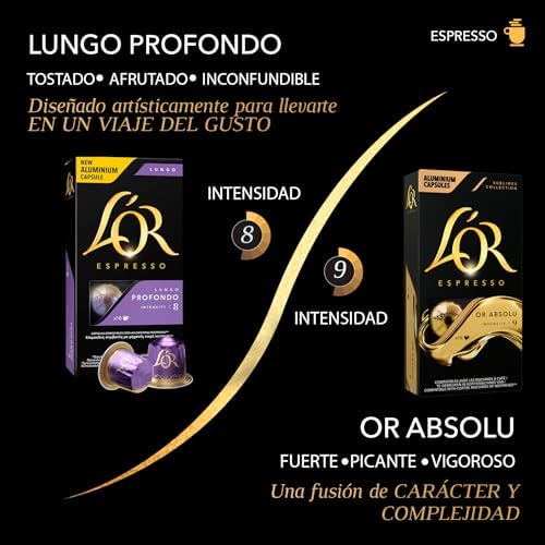 L'OR Favourites Assortment - Nespresso Compatible Coffee Pods (Pack of 8, Total 80 Drinks)