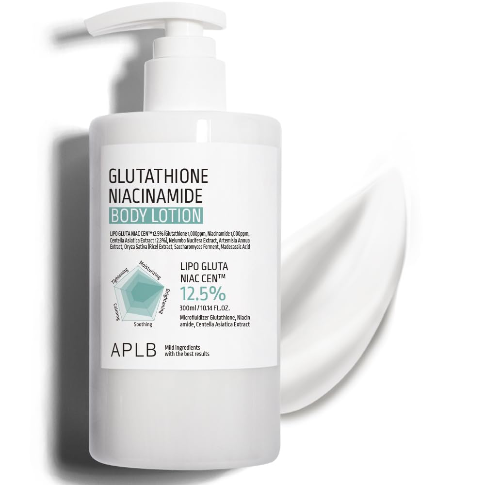 APLB Glutathione Niacinamide Body Lotion | Lip Gluta Niac CEN? 12.5% 10.14 FL.OZ/Korean Skin Care, Long Lasting Hydration, Revitalisation for People