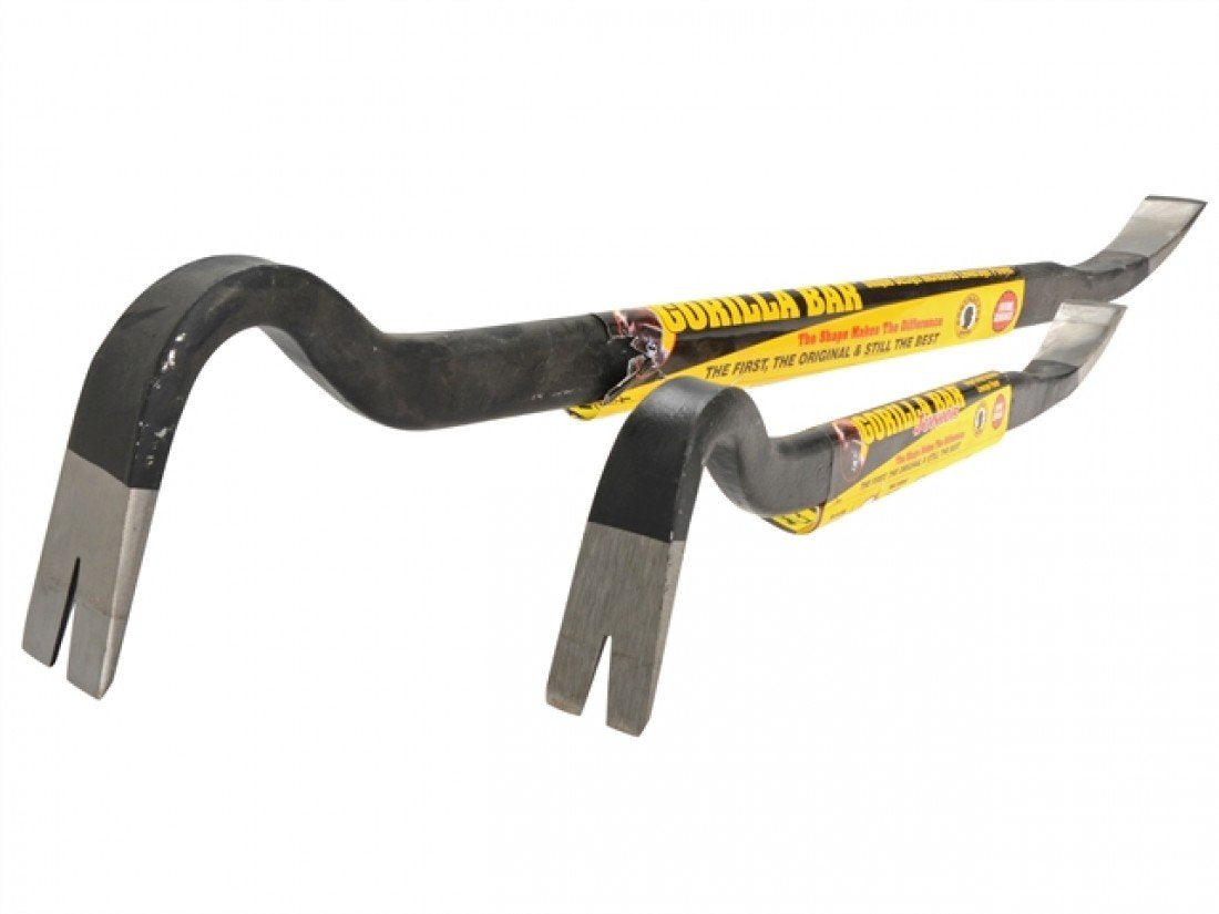 Roughneck Gorilla Bar Twin Pack ? 14in (356mm) & 24in (610mm) Drop Forged & Heat Treated Premium Wrecking Bars