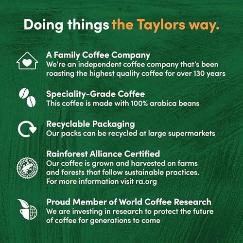 Taylors of Harrogate Decaffé Coffee Beans, 1 kg (Pack of 2 - Total 2kg)