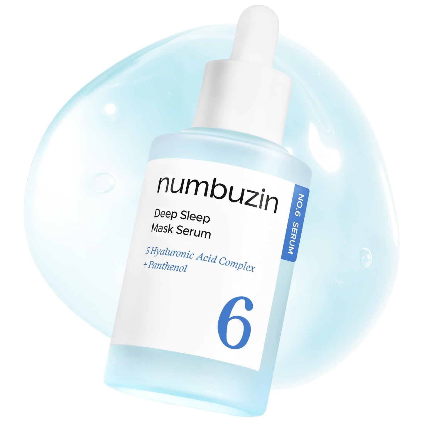 numbuzin No.6 Serum | Deep Sleep Mask Serum | Iceland Glacier Water for Instant and Long-lasting Hydration with Hyaluronic Acid & Niacinamide | Korean