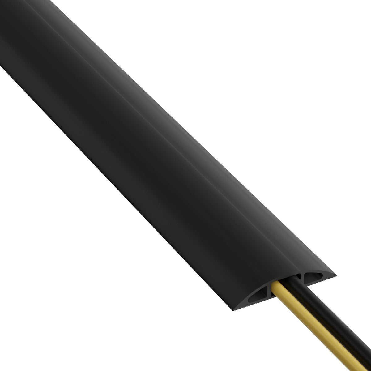 D-Line CC-1 Cable Protector, Floor Cord Channel, Wire Cover, Protect Cables & Prevent Trip Hazards - 1.8 Meter Length, Cavity 17mm (W) x 9mm (H) -