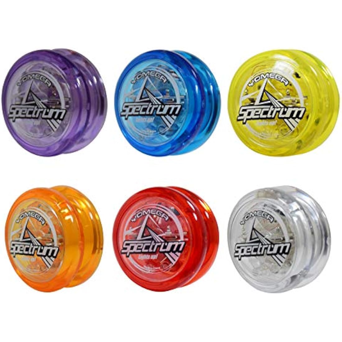 Yomega Spectrum – Light up Fireball Transaxle YoYo with LED Lights for Intermediate, Advanced and Pro Level String Trick Play + Extra 2 Strings & 3 Month Warranty (Yellow)