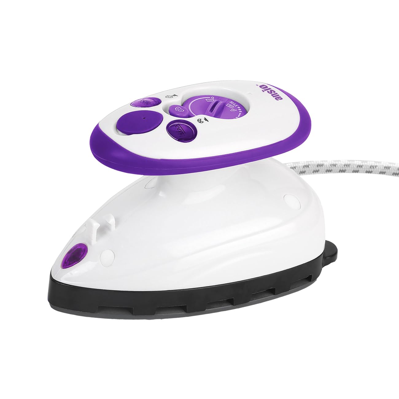 ANSIO Travel Iron Quilting Mini Steam Craft Iron with Ceramic Soleplate | Small Compact Travel Steamer - Perfect for Travel, Quilting & Sewing -