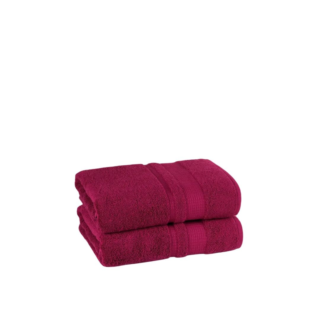 Sterling Mill 600 GSM Turkish Cotton Bath Sheet (Pack of 2) ? Ultra Soft, Highly Absorbent & Durable, Luxury Bath Sheets ? Ring-Spun Cotton - 100cm x