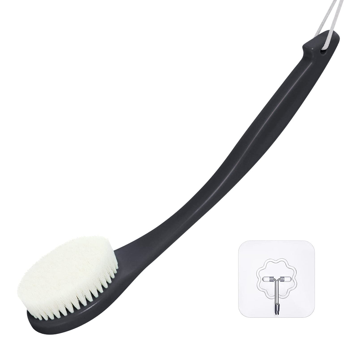 Body Brush Back Scrubber, Never Mold Back Brush Long Handle for Shower, Exfoliating Brush Dry Brushing Body Brush for Men Women Elderly Deep