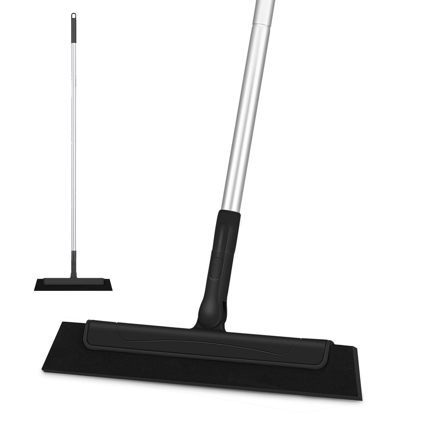 Shower Squeegee for cleaning water stains on floors, pet hair, shower doors, windows, etc. CLEANHOME Long Handled Squeegee for Shower -27in&37in&53in,