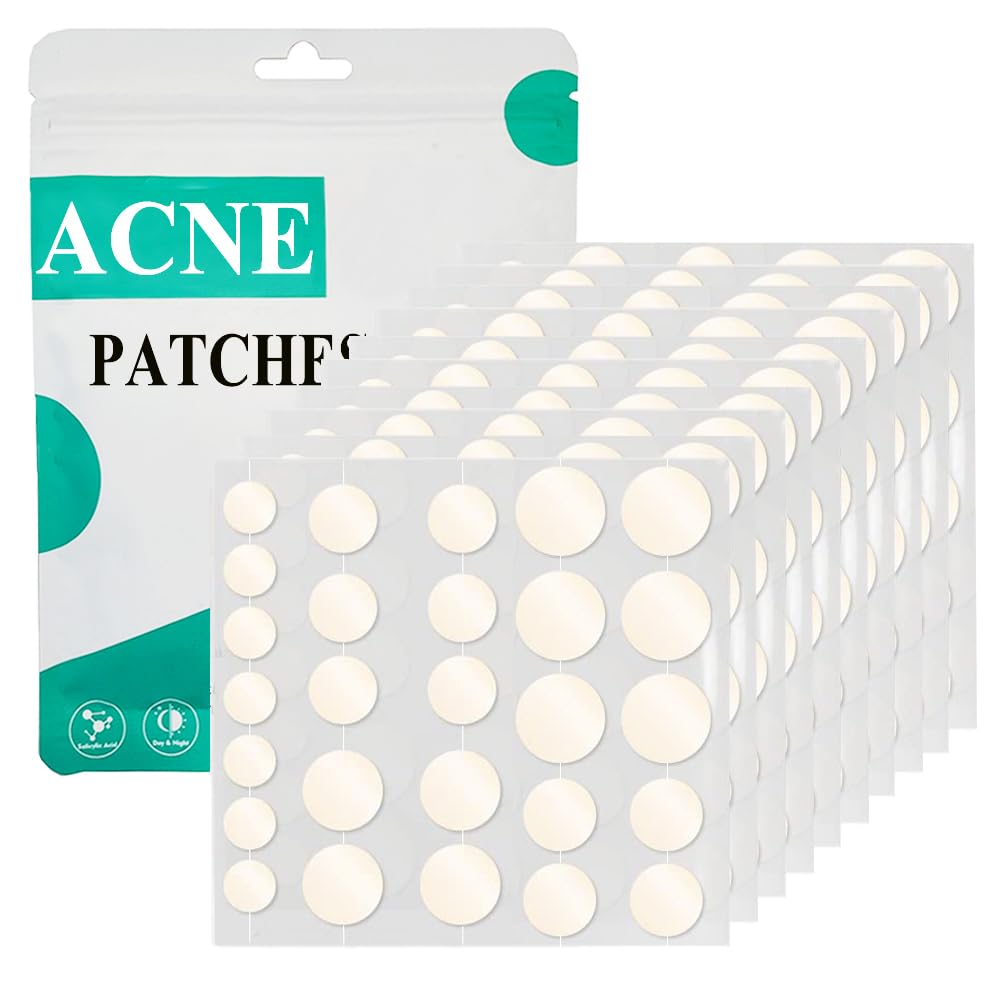 Zemolo 600pcs Pimple Patches Hydrocolloid Acne Stickers with Tea Tree Oil Spot Cover Patches Day & Night Whiteheads Acne Absorbing Blemish Patches