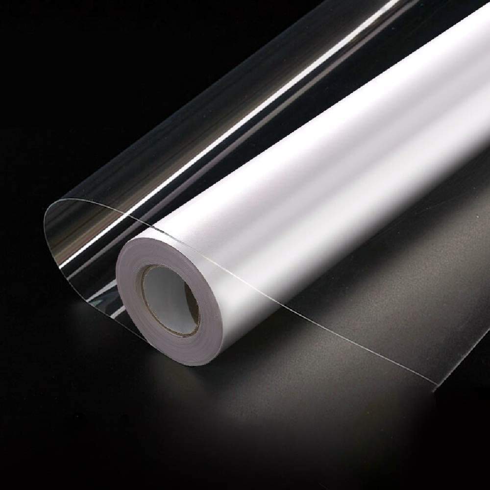 Hode Sticky Back Plastic Clear Vinyl Wrap 40cmX3m, Transparent Self Adhesive Vinyl Book Covering Film, Clear Wall Protector Peel and Stick Wallpaper,