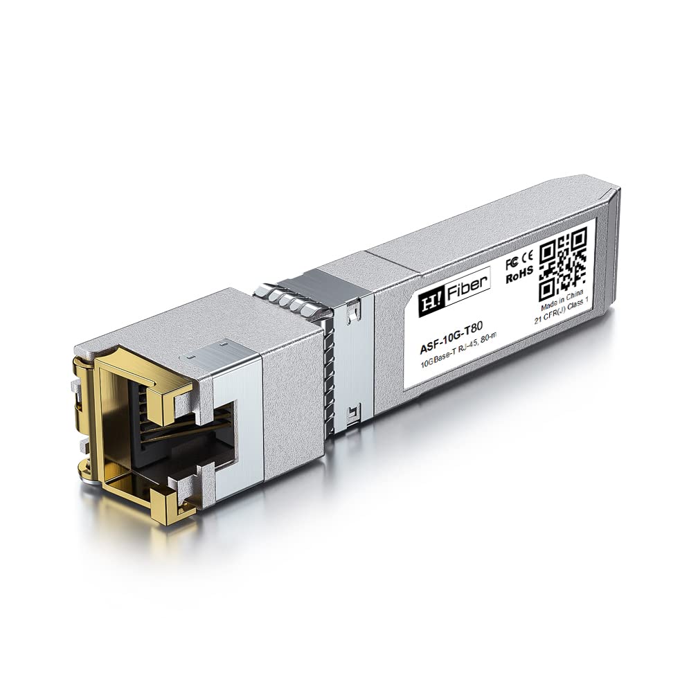 for Ubiquiti UniFi UF-RJ45-10G, 1.25/2.5/5/10GBASE-T SFP+ Transceiver, SFP+ to RJ45, 10G Copper SFP+ to Ethernet Module also compatible with Cisco