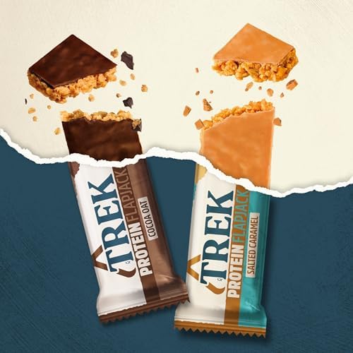 JB's Trek Cocoa Chocolate Flavour Topped Oat Protein Flapjacks, 150 g, Pack of 12