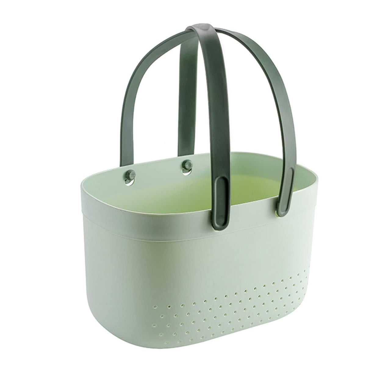 Plastic Shower Caddy Basket with Handle,Shower Caddy Mesh Storage Organizer with Ventilation Holes 9.8?6.7?5.7in Portable Plastic Basket Tote Bin for
