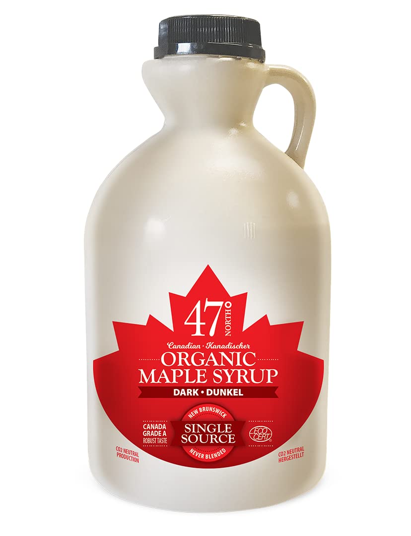 47? North Single Source Organic Canadian Maple Syrup, Grade A Dark Robust 1l