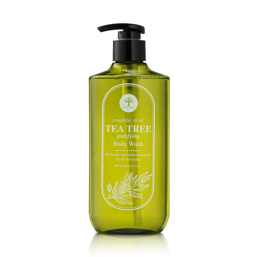 ZESTREE Tea Tree Body Wash, Natural Purifying Formula, Antibacterial Body Wash, All Skin Types, A Natural Bodywash Soap & Shower Gel for Women & Men