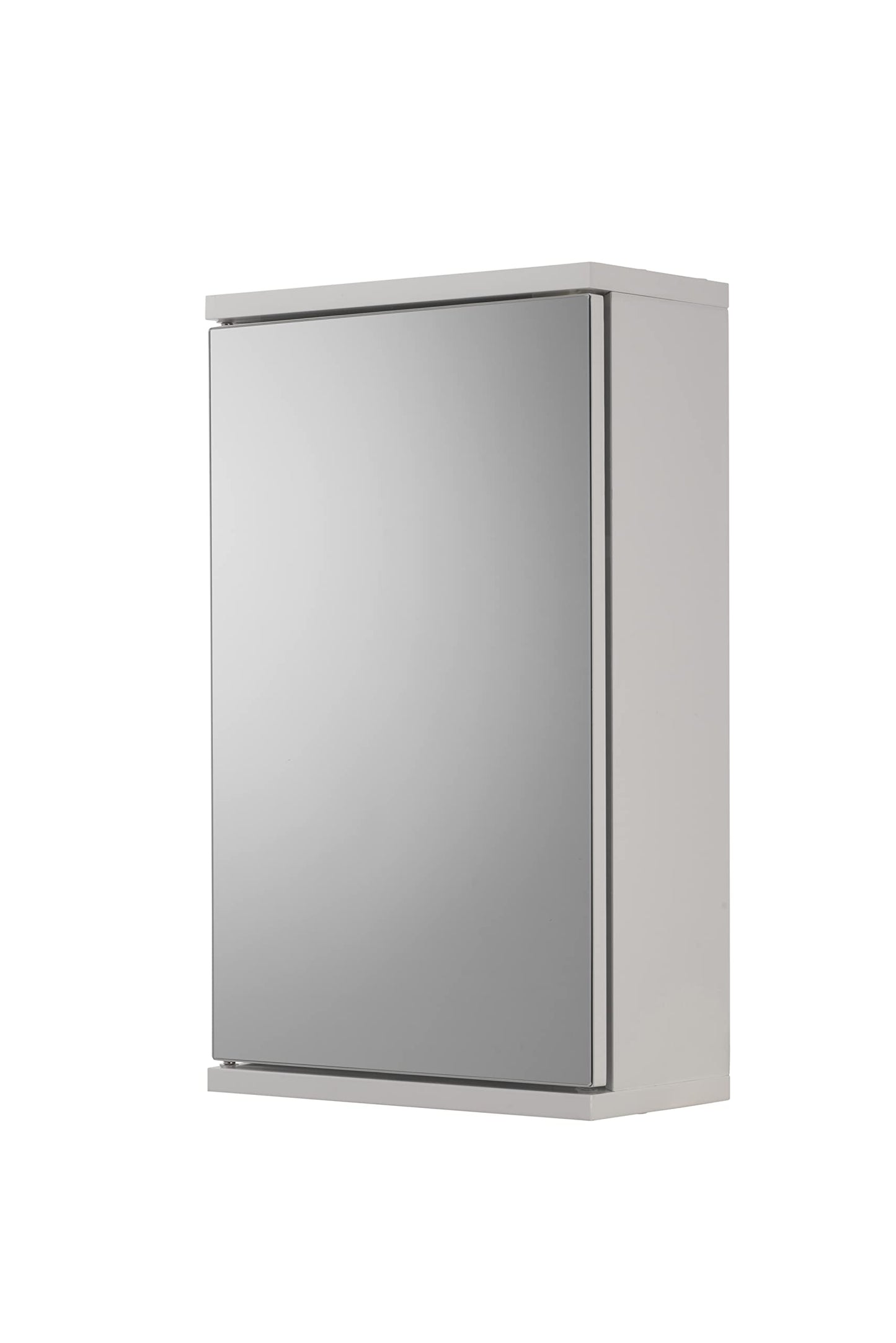 Croydex Simplicity Corner Bathroom Cabinet, Compact Corner Wall-Mounted Bathroom Storage, Durable MDF Carcass with Mirrored Door, Magnetic Catch and