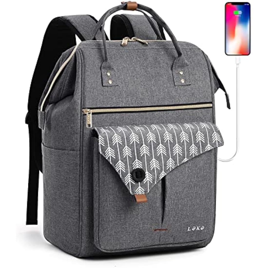 Lekesky Backpack Womens Travel Backpack Extra Large Rucksack Bag for Women Men,17.3" Backpack,Grey