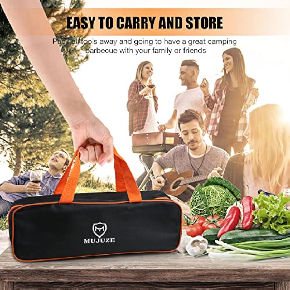 MUJUZE Griddle Accessories Set Stainless Steel Gift for Men Dad,Professional Barbecue Griddle Spatula Set,Flat Top Griddle Accessories in Case,BBQ Tools Set Accessories for Grilling Teppanyaki Camping