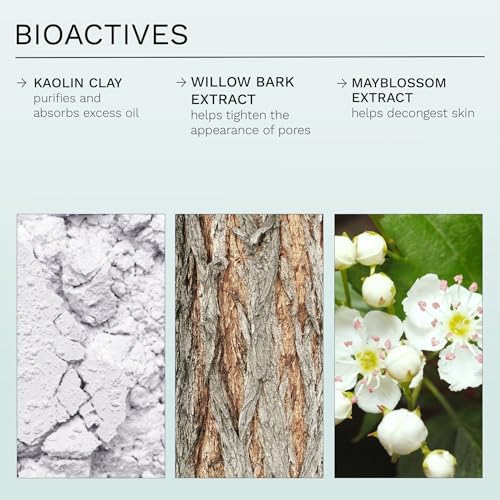 REN Clean Skincare Clearcalm Clarifying Clay Cleanser, Cleanse, Calm and Comfort Breakout-Prone Skin, With Kaolin Clay & Willow Bark 150ml