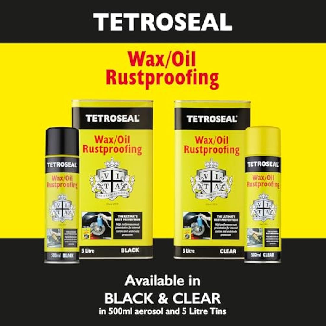 Tetroseal TWO503 Wax Oil Clear 500ml Aerosol