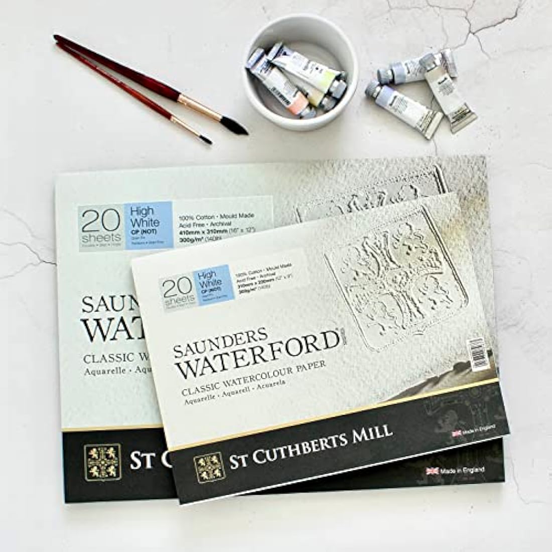 St Cuthberts Mill Saunders Waterford White Paper Not (CP) Block 310 x 230 mm