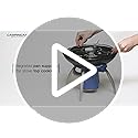 Campingaz Party Grill, Camping Stove and Grill, All-in-One Portable Camping BBQ, with Griddle, Grid and Pan Support, Black