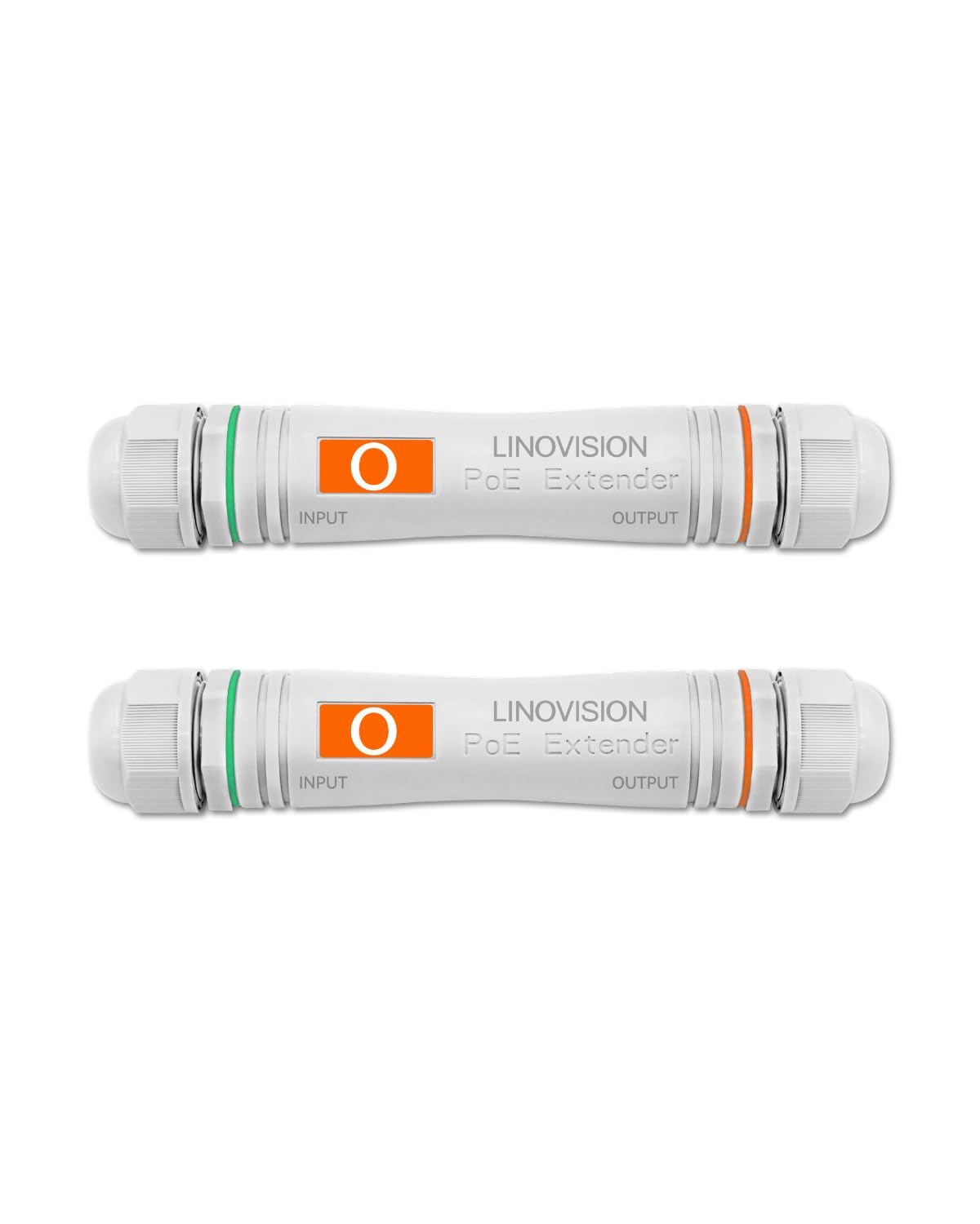 LINOVISION Long Distance Outdoor PoE Extender, Max 800m Power and Data Transmission Over Cat5E/Cat6 IEEE 802.3af/at Waterproof PoE Extender, PoE