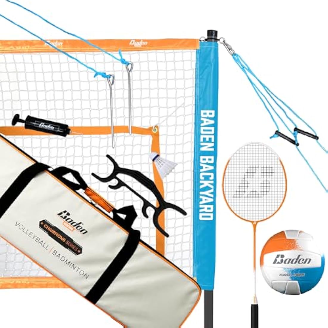 Baden Champions Volleyball Badminton Combo Set