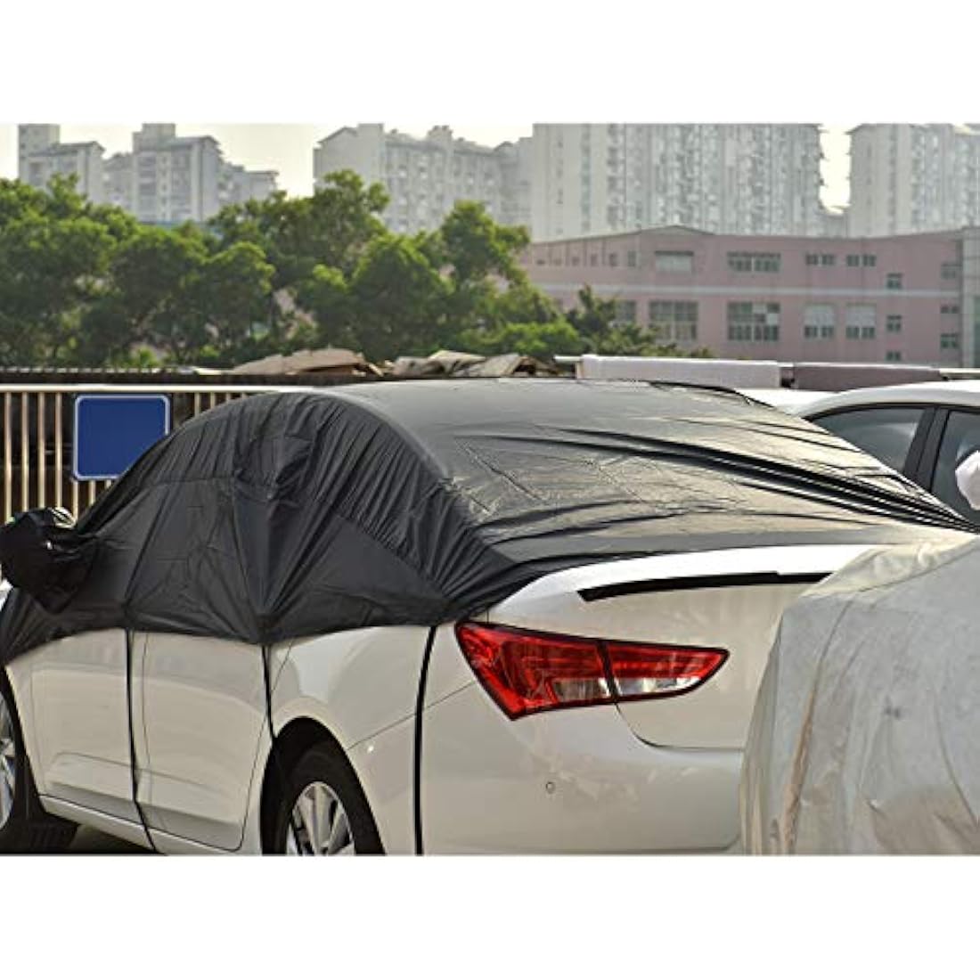 Queta Windshield Snow Cover Car Half Car Cover Front Screen Protective Cover Snow Ice Dust Guard Cover