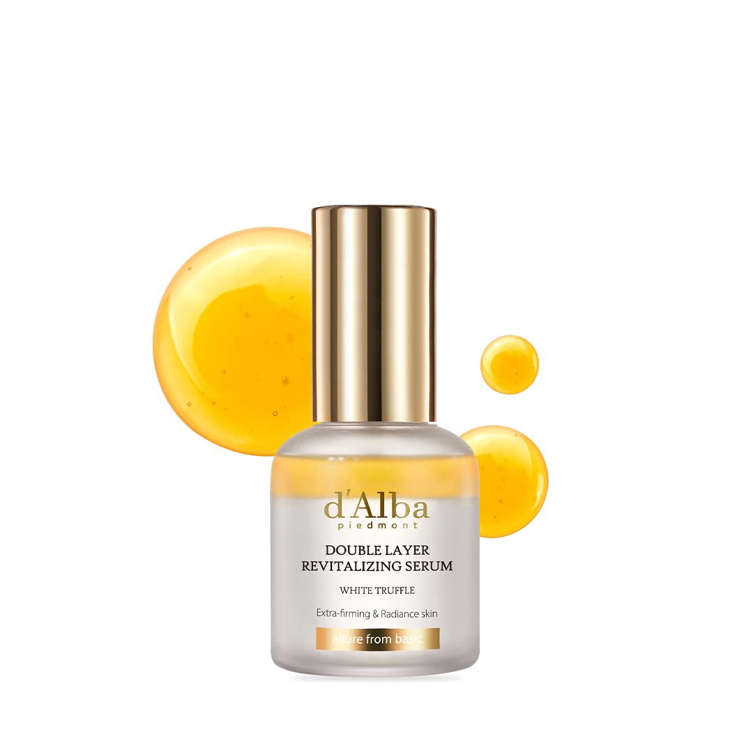 d'alba Piedmont Italian White Truffle Double Layer Revitalizing Serum, 100hr Hydration, Hyaluronic Acid and Centella Asiatica, Skin Firming and