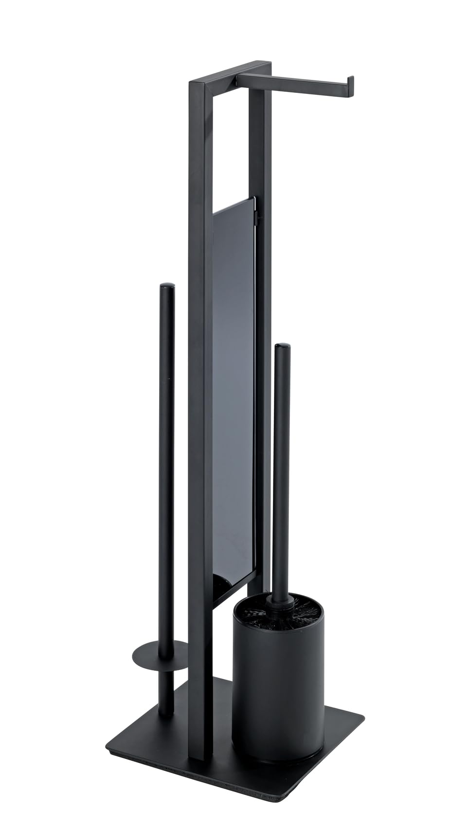 WENKO Rivalta Toilet Brush Holder, Steel, matt Black, 70 x 20 x 18 cm
