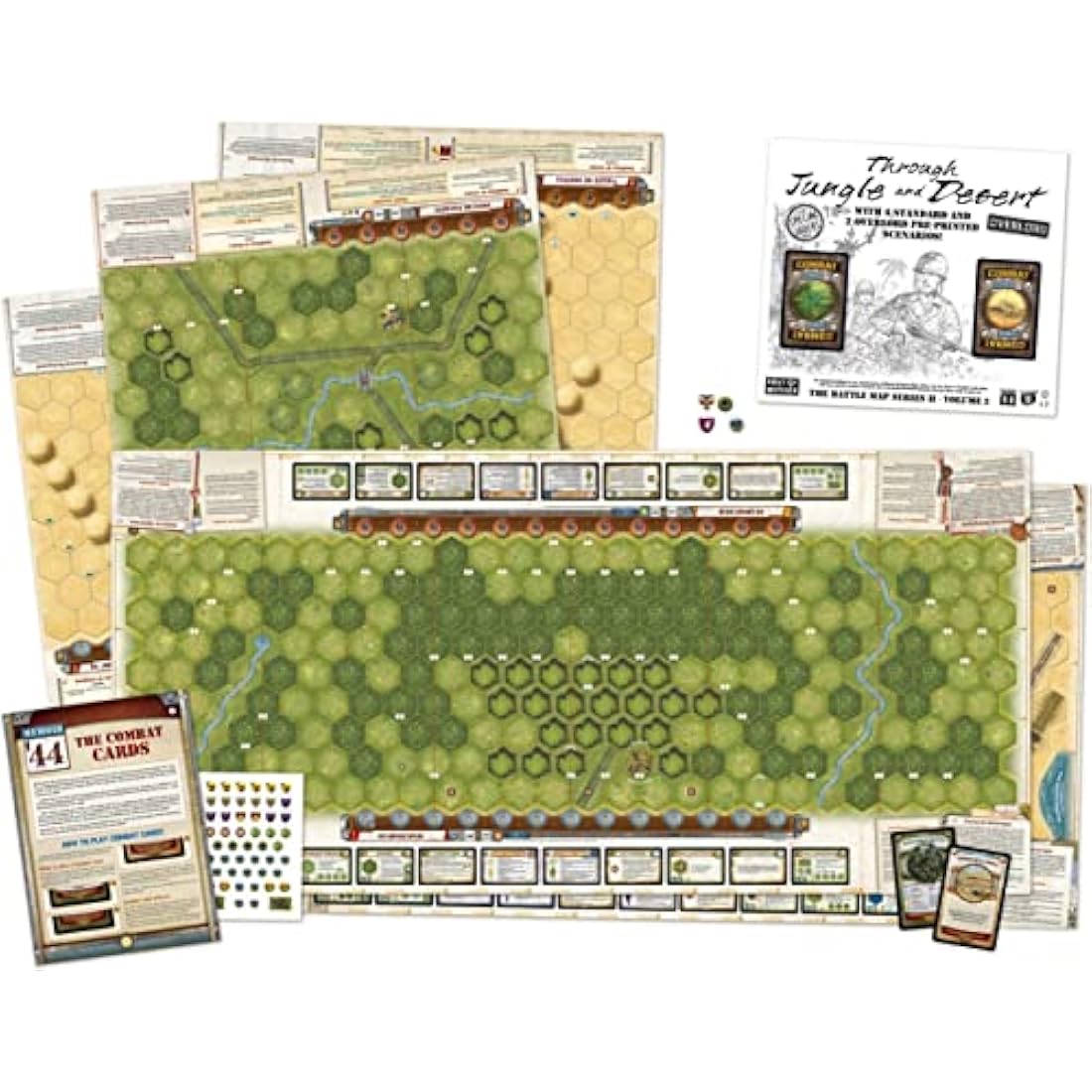 Days of Wonder | Memoir '44 OP6 Battle Map - Through Desert and Jungle | Board Game | Ages 8+ | 2-8 Players | 30-90 Minutes Playing Time