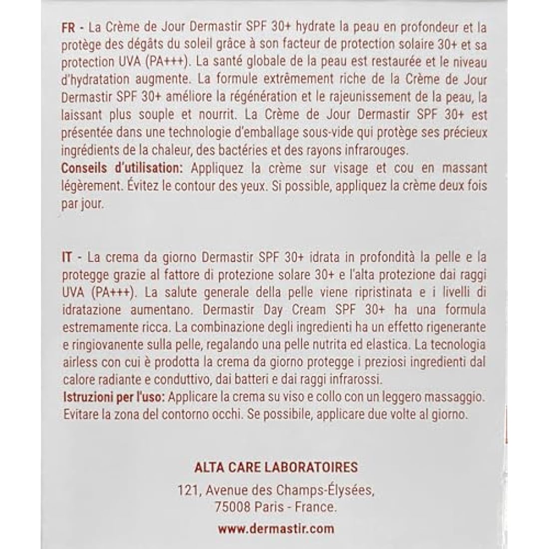 Dermastir Tinted Day Cream SPF30+