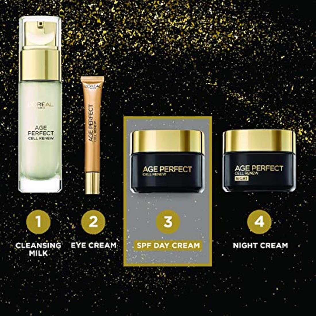 Skin Expert L'Oreal Paris Age Perfect Cell Renew Revitalising Day Cream SPF 15 for Mature Skin 50 ml, (Pack of 1)