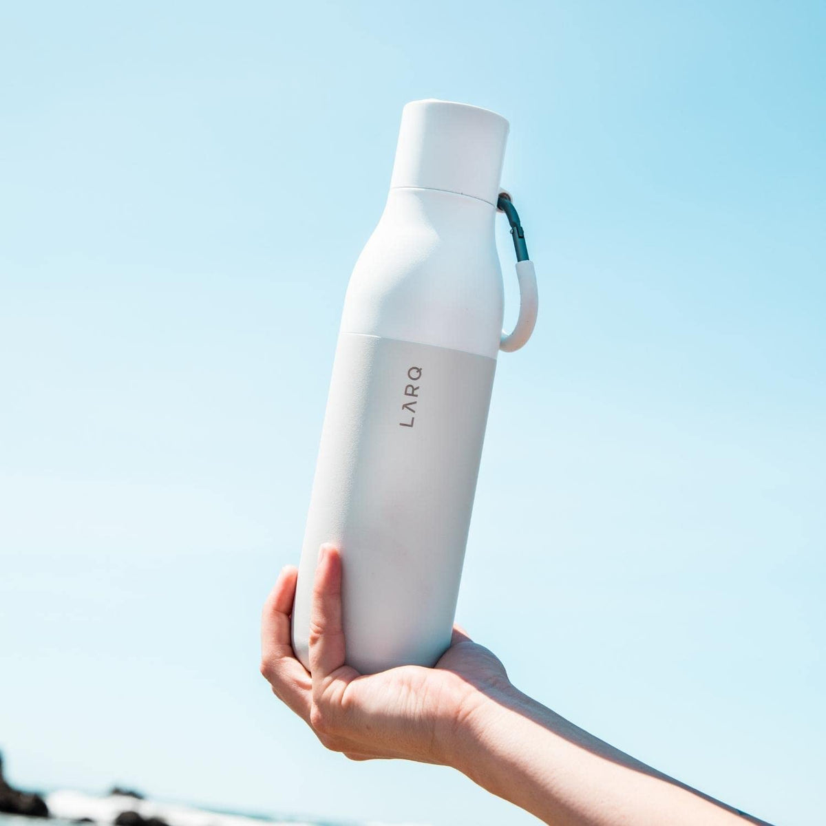 LARQ Bottle Flip Top 25oz - Insulated Stainless Steel Water Bottle with Straw | BPA Free | Reusable Water Bottle for Sports, Gym, and Travel | Keep