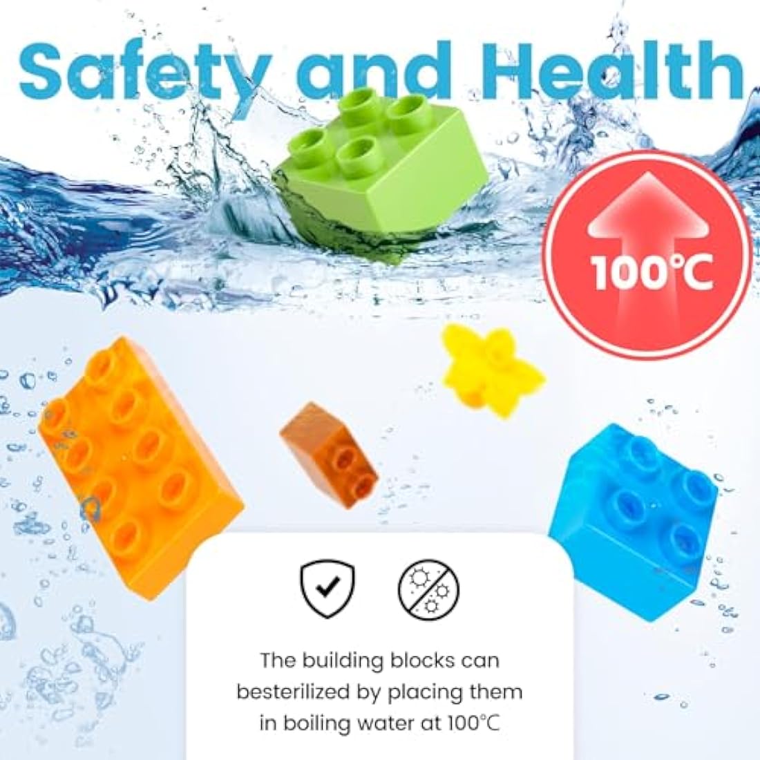 WYSWYG Classic Big Building Block Set, Large 240 Pieces Building Bricks, Compatible with All Major Brand Bulk Bricks, Toddler STEM Toys for Boys Girls Age 3 4 5 6 Years Old