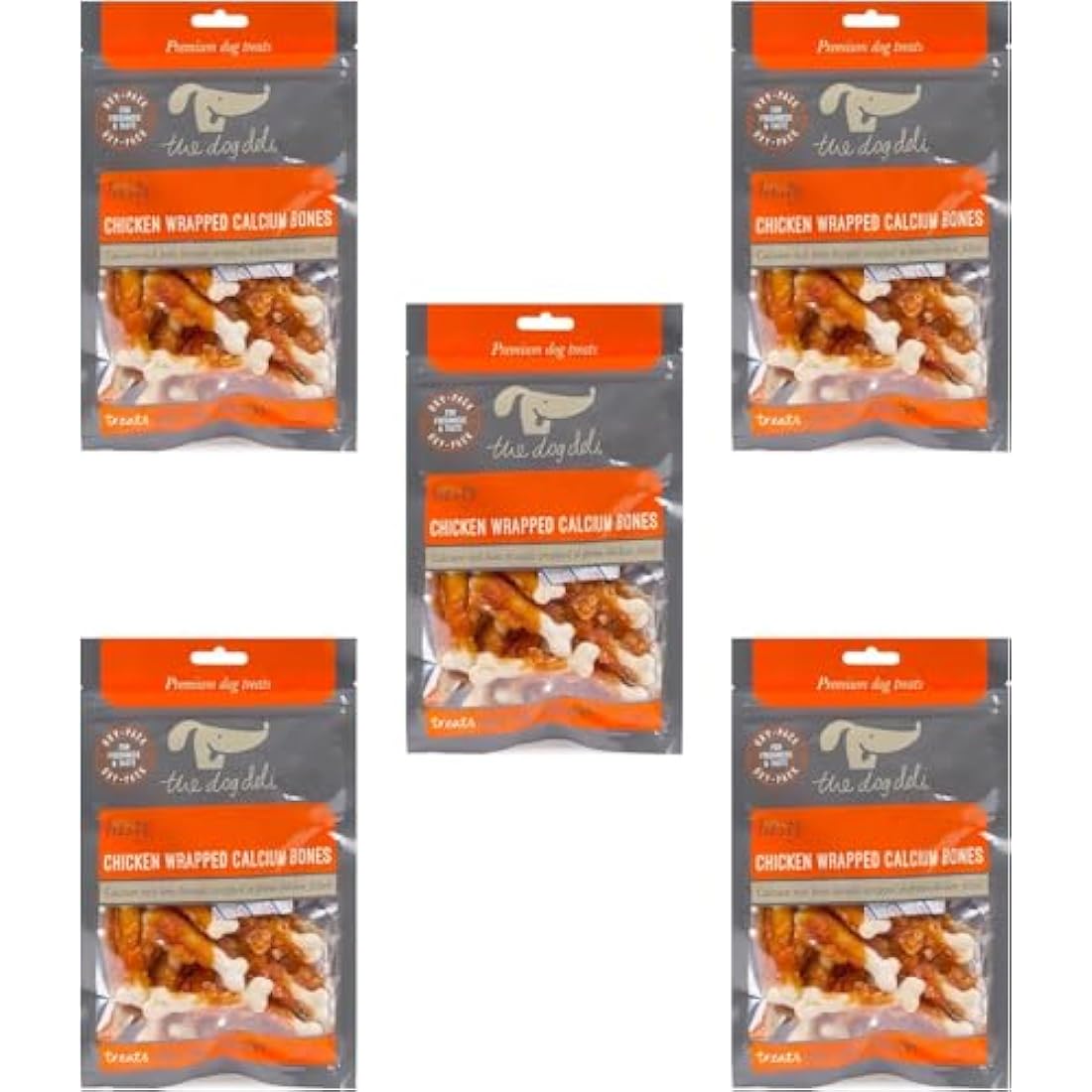 Petface The Dog Deli Premium Dog Treats - Chicken Wrapped Calcium Bones, 100g (Pack of 1)