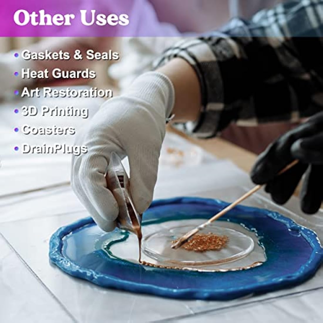 LET'S RESIN Silicone Putty, 1LB/454g Silicone Mould Making Kit, Strong & Flexible, Easy 1:1 Mixing Ratio for Reusable Silicone Moulds, Casting, Resin, Soap & Candle Making
