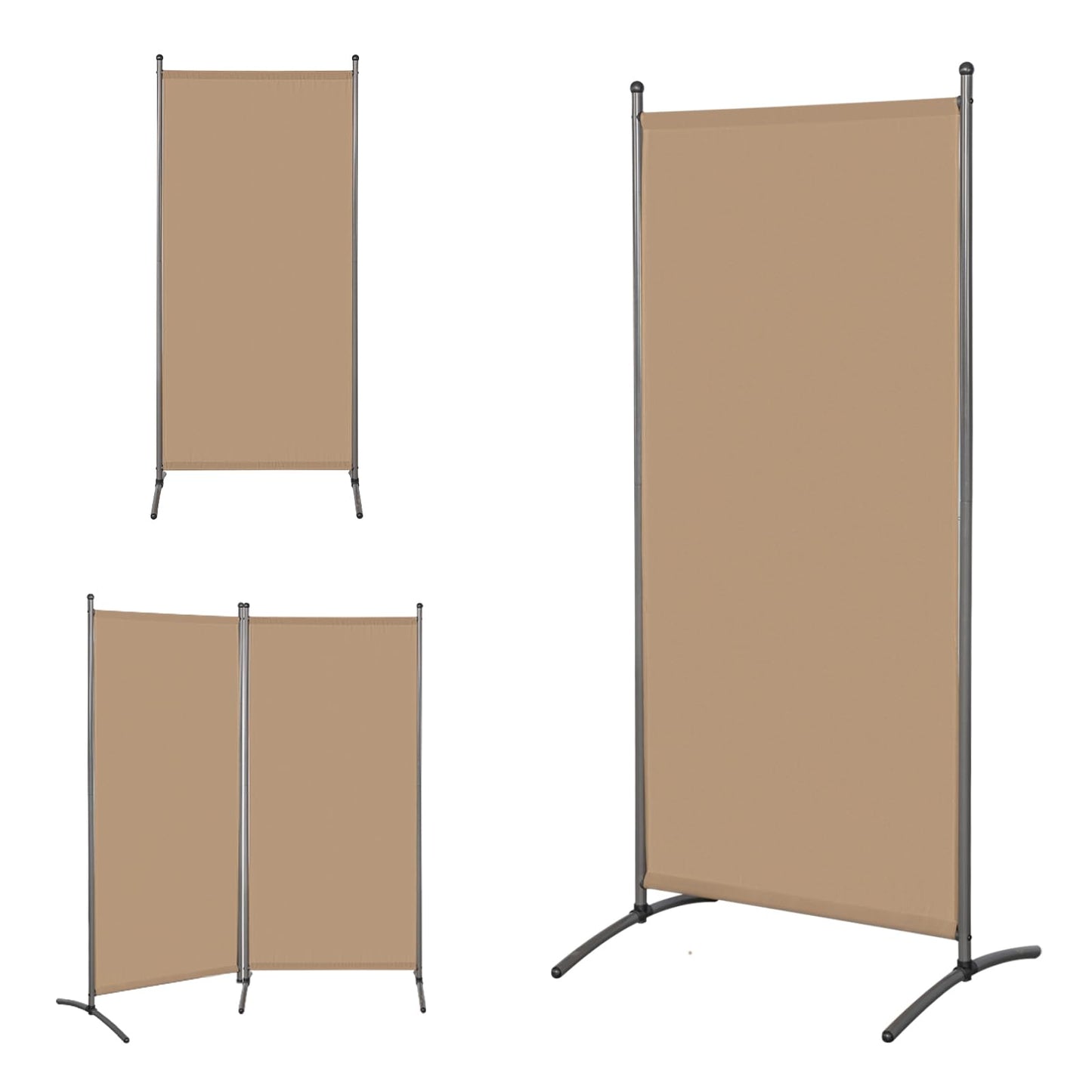Angel Living 1 Panel Room Divider, Privacy Screen Composed of Polyester Fabric and Sturdy Iron Frame