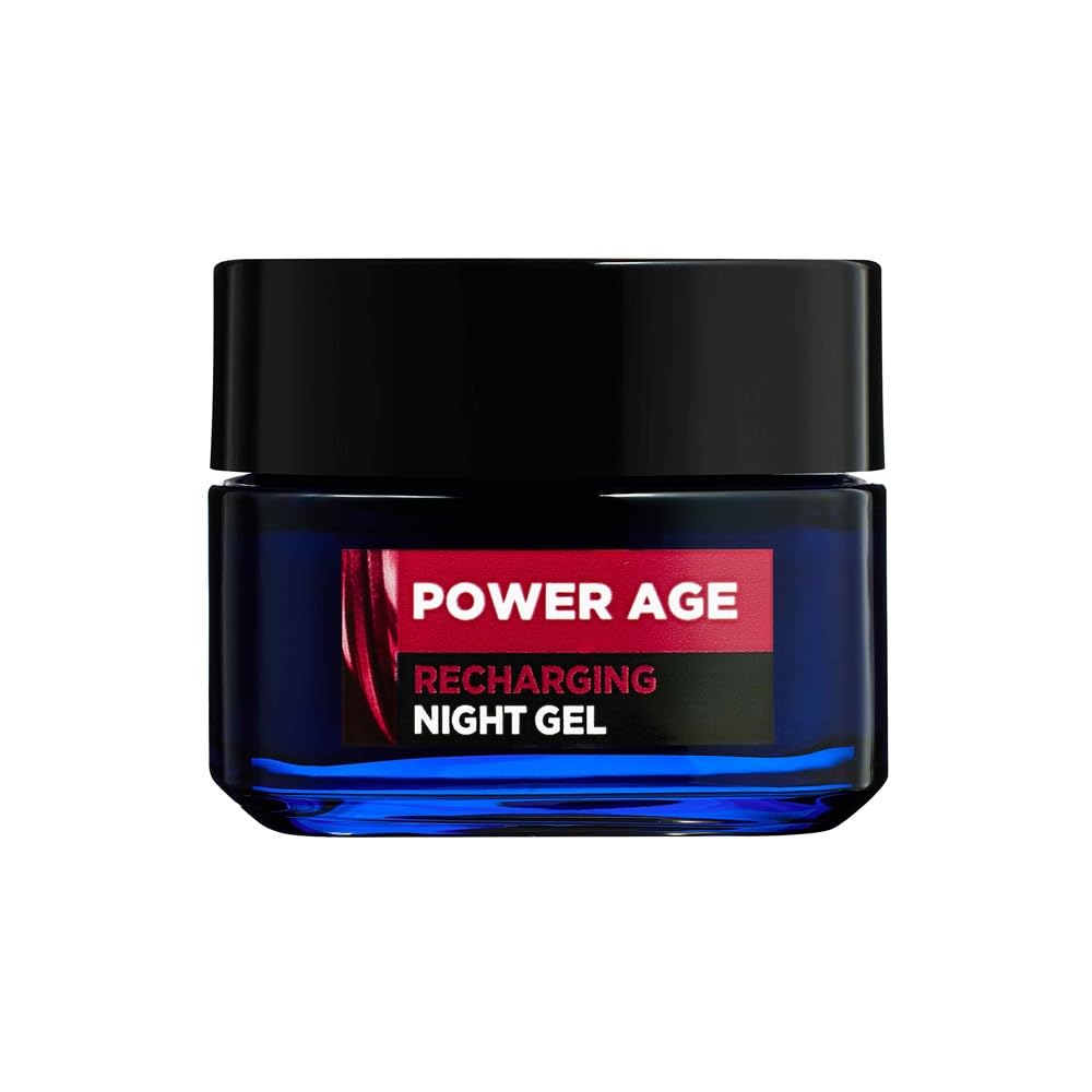 Power Age Night Gel, Visible Results, Intensly Hydrate, Target Wrinkles, Reinforce Skin Elasticity, Unique Midnight Blue Gel Formula Designed For Men,