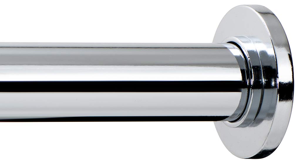 Ivilon Tension Curtain Rod - Spring Tension Rod for Windows or Shower, 24 to 36 Inch. Chrome
