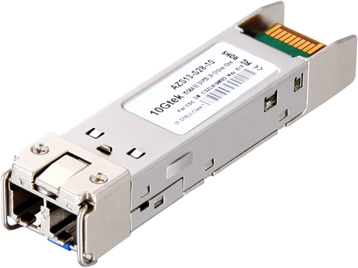 10Gtek 25G SFP28 SFP+ Transceiver, 25GBase-LR Module, 1310nm SMF, up to 10km, Compatible with Cisco SFP-25G-LR-S