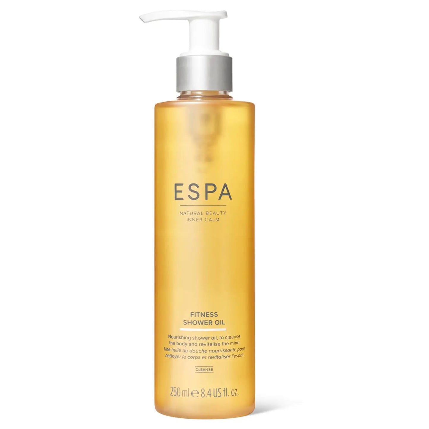 ESPA | Fitness Shower Oil | 250ml | Oil to Cream Cleansing Formula | Post-Workout Reviver | Eucalyptus, Clove Bud, Peppermint & Rosemary