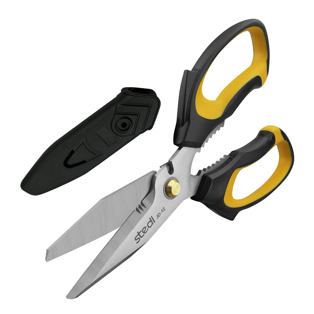 stedi 9-inch Professional Scissor Heavy Duty, Cardboard and Carpet Shears, Extremely Comfortable Soft Grip and Stainless Steel Precision Blades -Easy