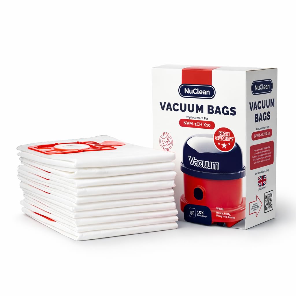 NuClean - Compatible Henry Hoover Bags - Pack of 10 Large Vaccum Bags