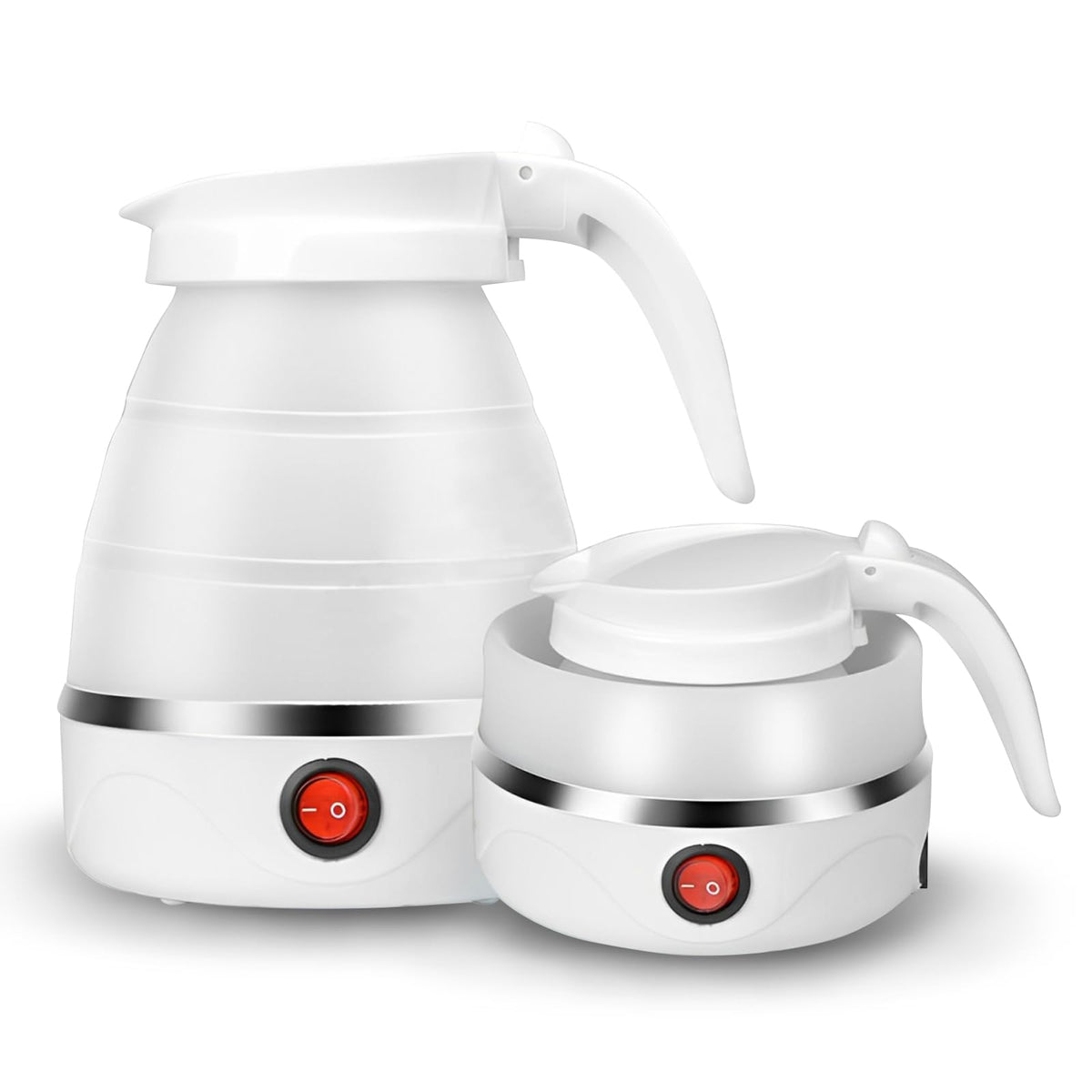 ZHSDUEWN Foldable Electric Kettle, Travel Camping Mini Portable Collapsible Kettle Camping Kettle Electric, Small Caravan Coffee Maker for Outdoor